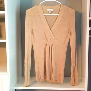 Ann Taylor Loft - Gold Shimmery Blouse